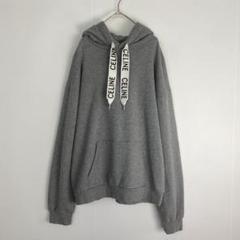 美品　セリーヌ　パーカー　山田涼介着用　ロゴ紐 コットン 裏起毛 グレー