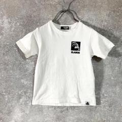 XLARGE　子供服　Tシャツ　ホワイト　クルーネック　ロゴプリント　コットン