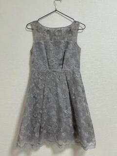 グレー レース ノースリーブ ワンピース