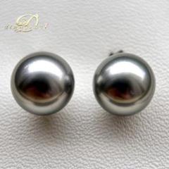 904 美品！南洋黒蝶真珠！k14！テリ良い！9.2mmパールピアス　Aly手作 904 美品！南洋黒蝶真珠！k14！テリ良い！9.2mmパールピアスAly手作