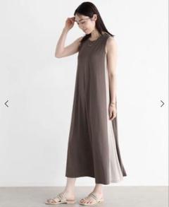 スコットクラブ系■定価16,000円サイドリブラインノースリーブカットワンピースのサムネイル