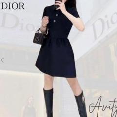 ほぼ未使用・美品☆正規品　DIOR ディオール　CDボタン ワンピース36ドレス ほぼ未使用・美品☆正規品 DIOR ディオール CDボタン ワンピース