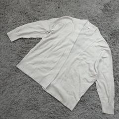 ★b1329 良品計画 MUJI【S】ライトベージュ オープンカーディガン