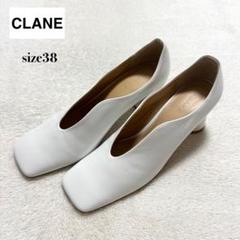 未使用 CLANE WAVE SQUARE PUMPS ホワイト 38 - メルカリ