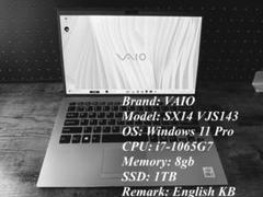 末末S‼️ VAIO SX14 10世 i7 8g 1TB 4K Eng KB