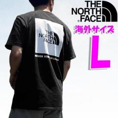ノースフェイス Tシャツ メンズ 黒 新品 半袖 海外L 日本LL相当 nsbx