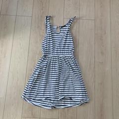 【送料込み】ミニワンピース 夏服 レディース 白黒ボーダー ingniイングM