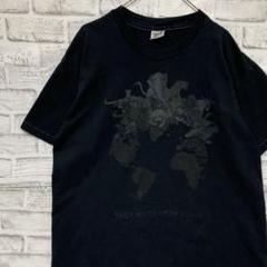 USA製90sヴィンテージTシャツ！シングルステッチ　ブラック半袖古着L20
