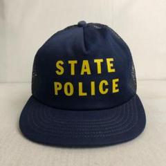 【US製】キャップ　メッシュ　トラッカーキャップ　STATE POLICE　紺