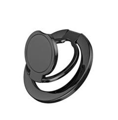スマホリング MagSafe対応 二重リング カーマウント対応 マグネット 黒