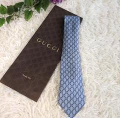 比較的美品 GUCCI シルク ネクタイ GG柄 ダイヤモンドパターン