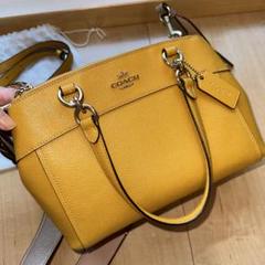 お値下げ‼️COACH コーチ イエロー レザー ショルダーバッグ 2way 専用✨コーチ ショルダーバッグ 2way シボレザー イエロー