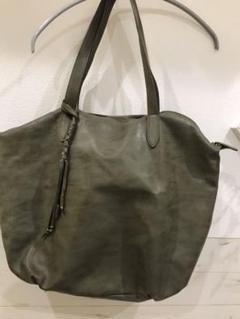 トートバッグ / ダメージ加工 / カーキ色のサムネイル