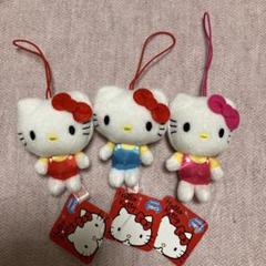 ハローキティ ぬいぐるみストラップ 3点セット - メルカリ