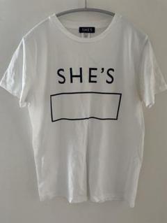 SHE'S ホワイト ロゴTシャツ M