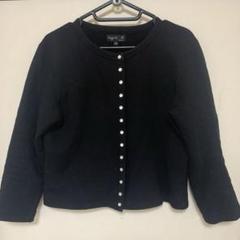 agnis b. ブラックカーディガン T3 プレッション 定価1.8万】アニエスベー agnes b. *カーディガンプレッション*2