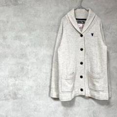 コーエン　ラムウール100%　長袖カーディガン　ゴリラ刺繍　春秋冬　Vネック