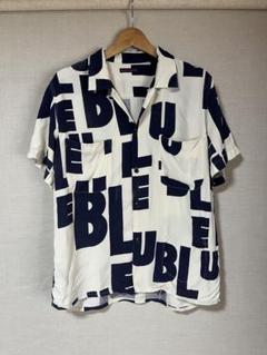 古着 BLUEBLUE 半袖シャツ レーヨンシャツ 総柄シャツ ストリート