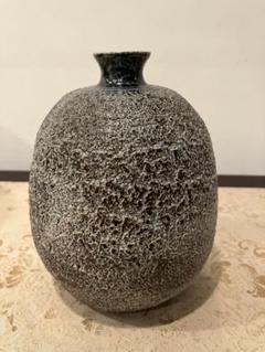 阿部文貴 ☆ 益子焼 湯呑 ☆ 共箱 ☆ 刷毛目 鉄絵 ☆ 丁寧で見事