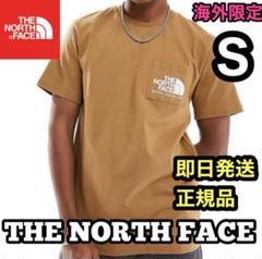 ノースフェイス ポケット付き Tシャツ メンズ ブラウン ロゴ XS Sのサムネイル