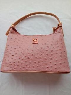 バレンティノDIANA VALENTINOオーストリッチ調ハンドバッグ中古美品 バレンティノDIANA VALENTINOオーストリッチ調ハンドバッグ中古美品