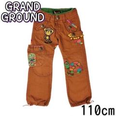 GRAND GROUND(グラグラ)可愛い刺繍たっぷり♡ブラウンカーゴパンツのサムネイル