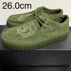 CLARKS×PLEASURES TORHILL DRGN オリーブ 26.0