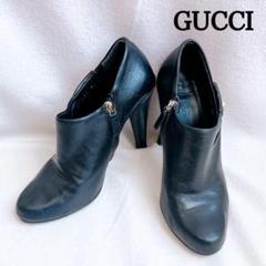 GUCCI グッチ　ショートブーツ　size36 23㎝　ブラック　紋章 GUCCI - GUCCI ショートブーツの通販 by ぼぬ特急便｜グッチなら