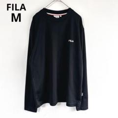 4465フィラ【極美品】長袖トップス　ドライ　メッシュ　速乾　スポーツウェア　黒のサムネイル