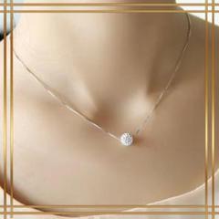 521Ag【胸元華やか】ネックレス　ミラーボール　10mm　CZダイヤ　S925 521An【胸元華やか】ネックレス ミラーボール 10mm CZダイヤ