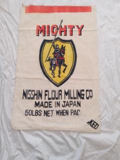 古布　粉袋　木綿　アンティーク　ヴィンテージ　レア柄？MIGHTY