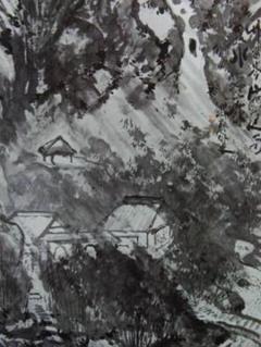 独特の上品 富岡鉄斎、竹窓聴雨図、画集画、額付 メルカリ - 絵画