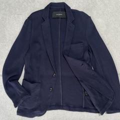 M ストレッチ　ナノユニバース　サマージャケット　アンコン　ネイビー　メンズ　綿