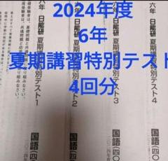 2024年度日能研夏期講習特別テスト6年生4回分