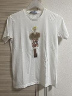 プラダ PRADA 女性マスコット Tシャツ カットソー M 白 レディース プラダ PRADA 女性マスコット Tシャツ カットソー M 白