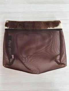MIUMIU ミュウミュウ メッシュ ハラコ ポーチ PRADA DIOR