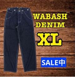 ストライプ　デニム　XL パンツ　ウォバッシュ　ヒッコリー　大人気　再入荷
