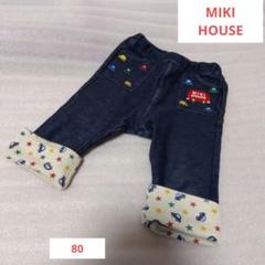 MIKI HOUSE 車刺繍 デニムストレッチパンツ