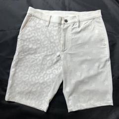 美品★ダンスウィズドラゴン メンズゴルフショートパンツ　レオパード 星模様 白M 美品☆ダンスウィズドラゴン メンズゴルフショートパンツ