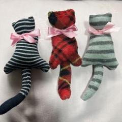 洗濯バサミで作った猫のクリップ3個セット