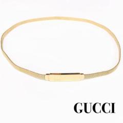 GUCCI ゴールド ベルトロゴ チェーン イタリア製 J246028 GUCCI ゴールド ベルトロゴ チェーン イタリア製 J246028 - メルカリ