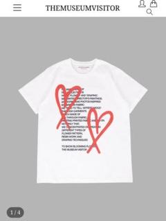 ◆THE MUSEUM VISITOR PATCHWORK SIX HEART T-SHIRT/4色◆ PATCHWORK SIX HEART T-SHIRT (WHITE) : THE MUSEUM VISITOR