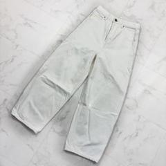 ブラックバイマウジー　PUNA コクーン　デニムパンツ　23 ワイド　白　1
