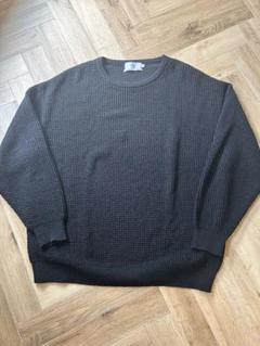 試着のみ　24ss グラフペーパー　リネンソロテックスニットクルー　ブラック　2 試着のみ 24ss グラフペーパー リネンソロテックスニットクルー