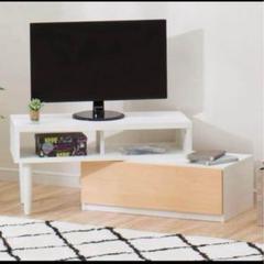【7月中】ニトリ　ホワイトウッド テレビ台 79~113cm
