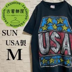 【90s】USA製 SUN ヴィンテージTシャツ シングルステッチ 黒 M
