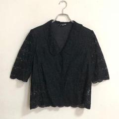 Roberta ジャケット　シャツ　半袖　花柄　レース　袖透け感　a4201