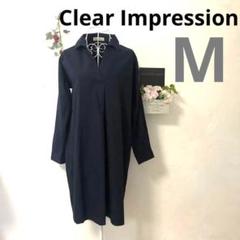 ★美品A★Clear Impression ワンピース レディース M 紺