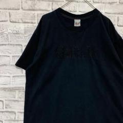 USA製90sヴィンテージTシャツ！シングルステッチ　ブラック半袖古着XL74