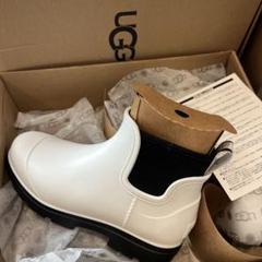 UGG ホワイト レインブーツ ショート23cm/37 - メルカリ
